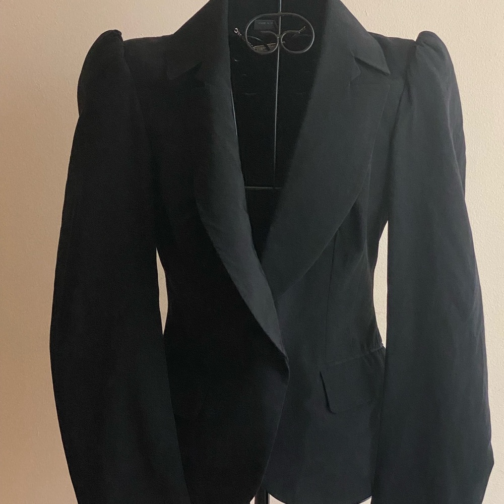 Alexander McQueen Black Blazer and Skirt Set